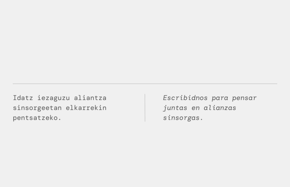 Entidades sinsorgas / Sinsorga entitateak